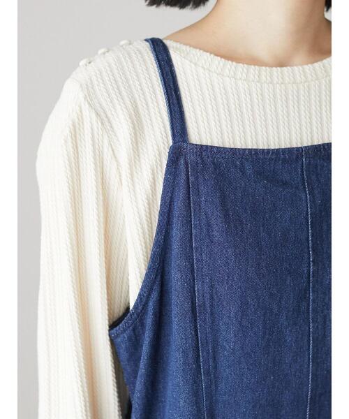 Sugar spoon(シュガースプーン)の「・SUGAR SPOON デニムキャミワンピ*(ワンピース・レディース・ブラック/インディゴブルー・FREE)」の6枚目の写真