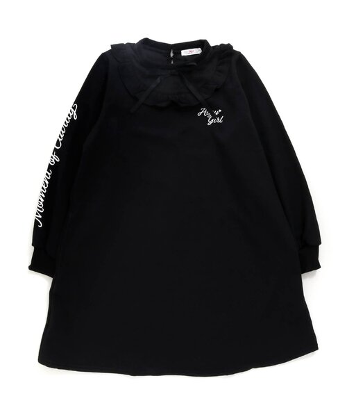 algy(アルジー)の「フリル衿ワンピ(ワンピース・キッズ・ラベンダー/ブラウン/ブラック・SMALL/X-SMALL/XX-SMALL/MEDIUM)」の1枚目の写真