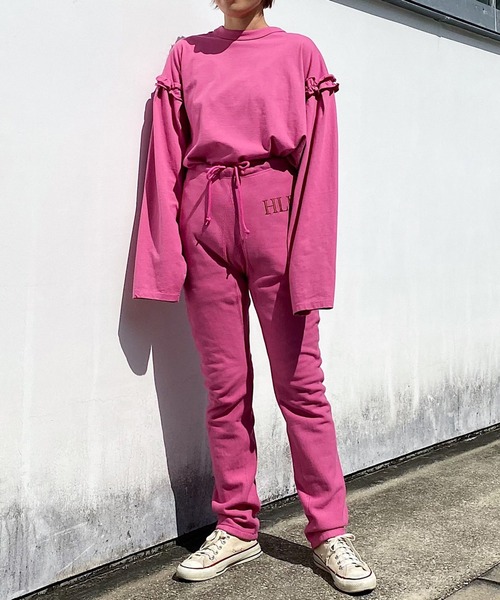 HOLIDAY(ホリデイ)の「ULTRA HEAVY SWEAT PANTS (HLD) ウルトラヘビースウェットパンツ (HLD)(スウェットパンツ・レディース・ピンク・ONE SIZE)」の8枚目の写真