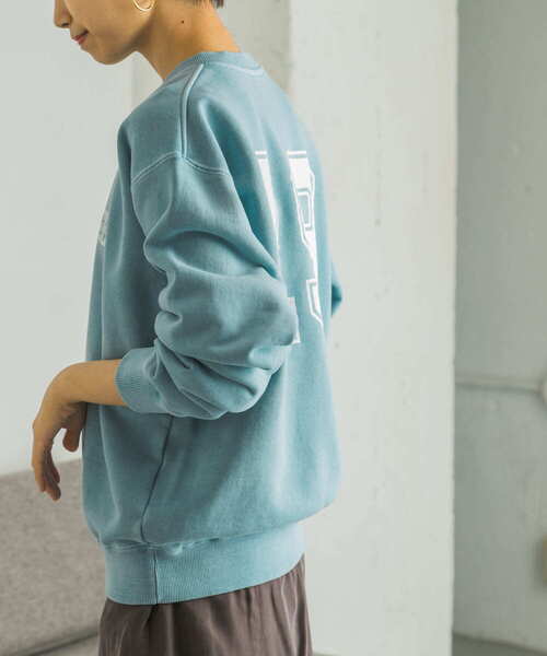 URBAN RESEARCH（アーバンリサーチ）の「College Logo Sweat（Tシャツ/カットソー・レディース・ライトブルー/オフホワイト/グレー系その他・FREE）」の12枚目の写真