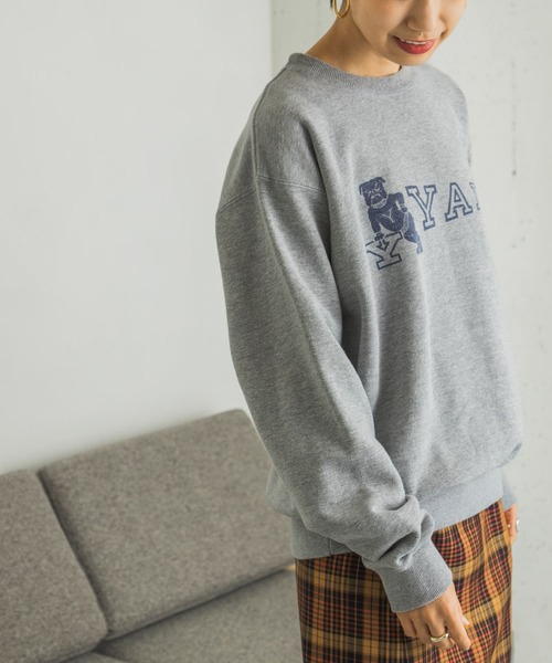 URBAN RESEARCH（アーバンリサーチ）の「College Logo Sweat（Tシャツ/カットソー・レディース・ライトブルー/オフホワイト/グレー系その他・FREE）」の9枚目の写真