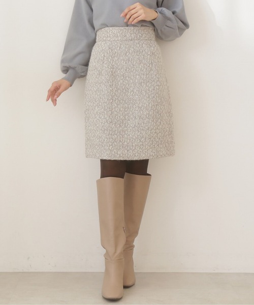 PROPORTION BODY DRESSING（プロポーションボディドレッシング）の「Ｍｏｎｏｔｏｎｅ　ｔｗｅｅｄ　台形ミニスカート / 1211220515（スカート・レディース・ブラック/グレー・SMALL/MEDIUM/X-SMALL）」の10枚目の写真