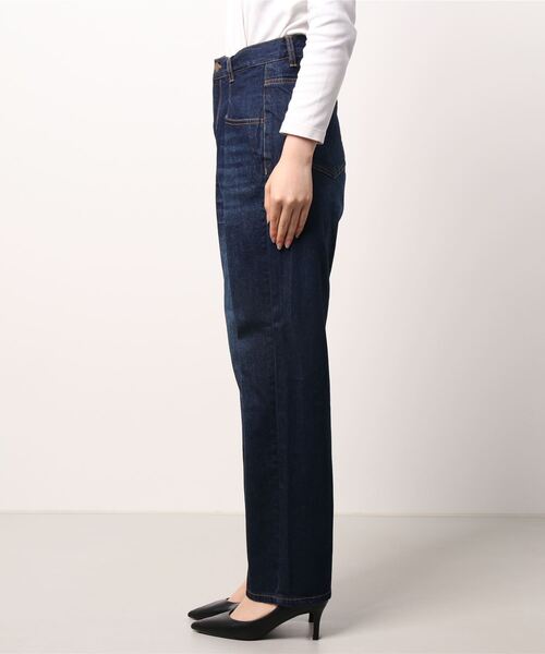 KOBE LETTUCE(コウベレタス)の「ウエストタックデニムパンツ(デニムパンツ・レディース・サックスブルー/ブラック系/インディゴブルー・S/M)」の5枚目の写真