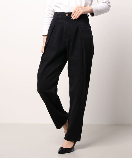 KOBE LETTUCE(コウベレタス)の「ウエストタックデニムパンツ(デニムパンツ・レディース・サックスブルー/ブラック系/インディゴブルー・S/M)」の7枚目の写真