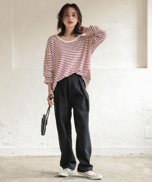 KOBE LETTUCE(コウベレタス)の「ウエストタックデニムパンツ(デニムパンツ・レディース・サックスブルー/ブラック系/インディゴブルー・S/M)」の16枚目の写真