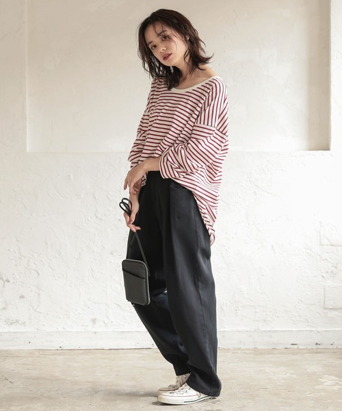 KOBE LETTUCE(コウベレタス)の「ウエストタックデニムパンツ(デニムパンツ・レディース・サックスブルー/ブラック系/インディゴブルー・S/M)」の15枚目の写真