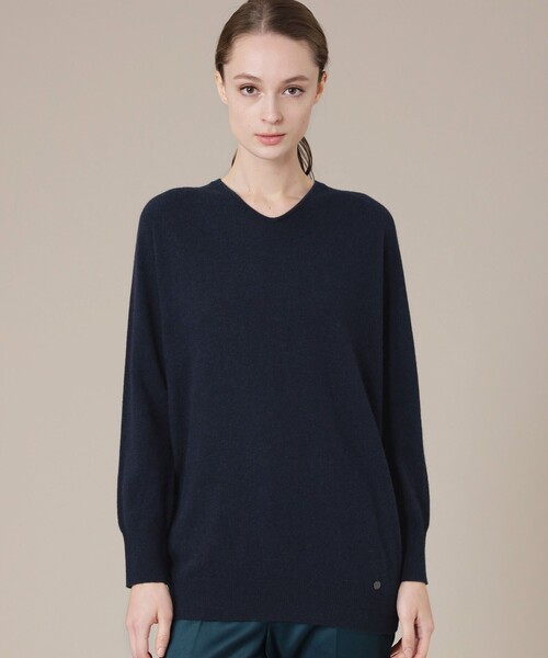 MACKINTOSH LONDON（マッキントッシュ ロンドン）の「【The Essential Collection】カシミヤオーバーニットプルオーバー（ニット/セーター・レディース・ネイビー/グレー系その他2/ブルー系その他4・38）」の2枚目の写真