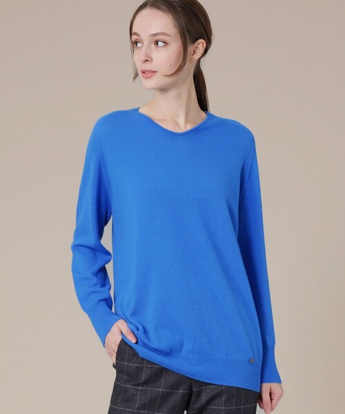 MACKINTOSH LONDON（マッキントッシュ ロンドン）の「【The Essential Collection】カシミヤオーバーニットプルオーバー（ニット/セーター・レディース・ネイビー/グレー系その他2/ブルー系その他4・38）」の3枚目の写真