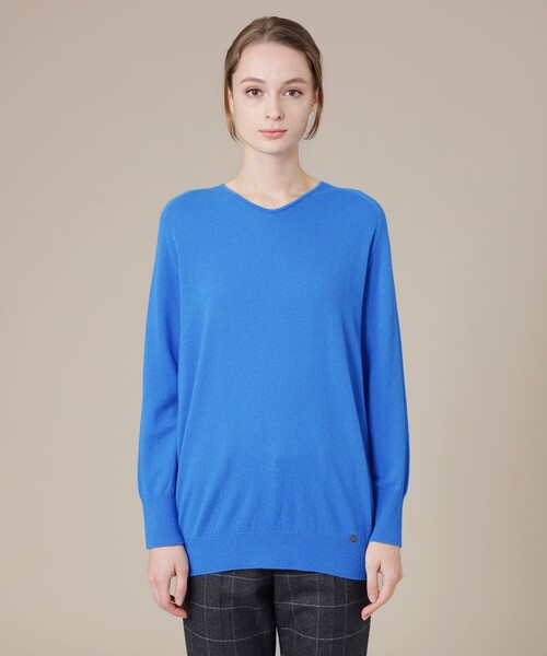 MACKINTOSH LONDON（マッキントッシュ ロンドン）の「【The Essential Collection】カシミヤオーバーニットプルオーバー（ニット/セーター・レディース・ネイビー/グレー系その他2/ブルー系その他4・38）」の8枚目の写真