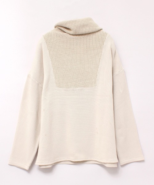 RNA-N(アールエヌエーエヌ)の「M1775 ニットタートルジャガードプルオーバー(ニット/セーター・レディース・スミクロ/グレイッシュベージュ/キナリ・MEDIUM)」の2枚目の写真