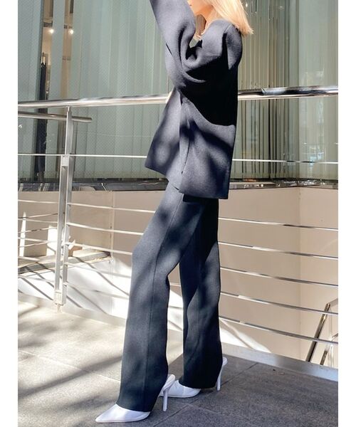 GYDA(ジェイダ)の「【セットアップ着用可】ヘンリーネック ニットトップス(ニット/セーター・レディース・ブラック/ベージュ/パープル・FREE)」の12枚目の写真