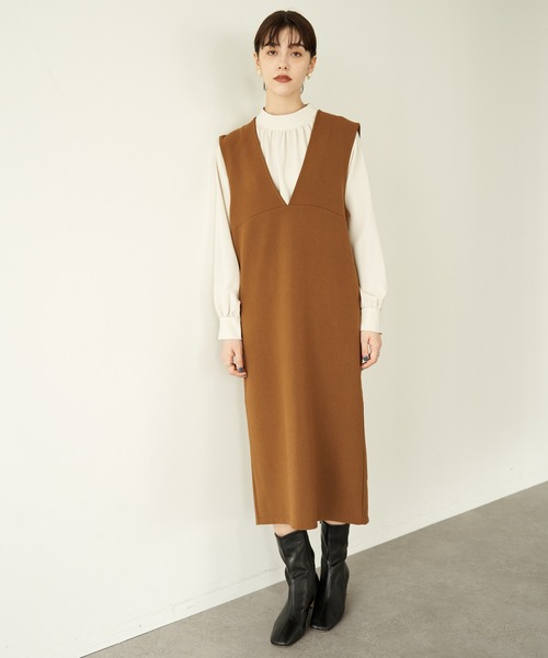 Vネックジャンパースカート ワンピース Yecca Vecca イェッカヴェッカ のファッション通販 Zozotown