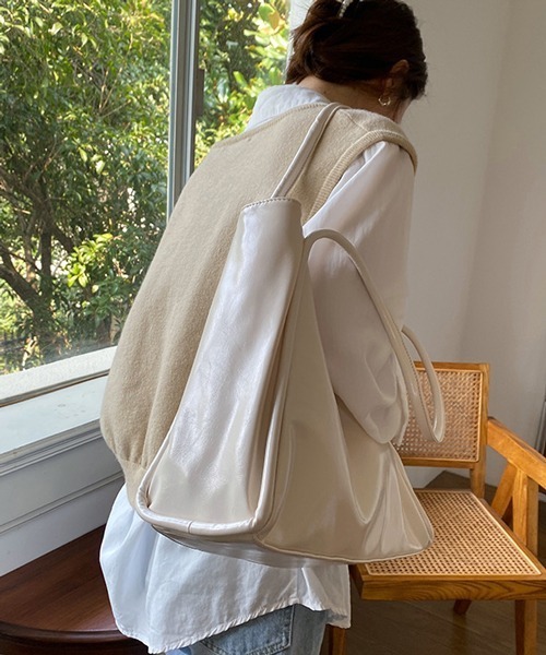 HALEY PESCA（ヘーリーペスカ）の「HALEY PESCA/大容量 合成皮革トートバッグ（トートバッグ・レディース・アイボリー/ブラック/ブラウン・FREE）」の18枚目の写真