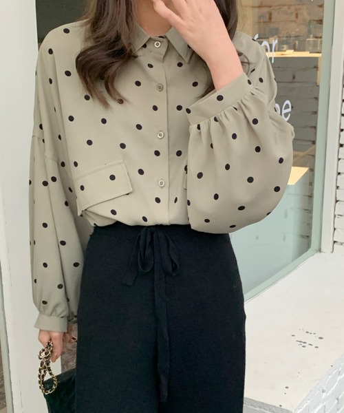 TODAYFUL - 【sumy×ZOZO】フライフロントボリュームスリーブシャツ　I_am セール】ボリュームスリーブレギュラーカラーショート丈長袖
