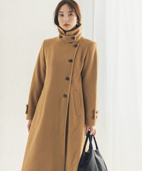 Andemiu(アンデミュウ)の「スタンドカラーモッサコート238478(その他アウター・レディース・ベージュ系その他/オレンジ系その他/グレー系その他・SMALL/MEDIUM)」の9枚目の写真