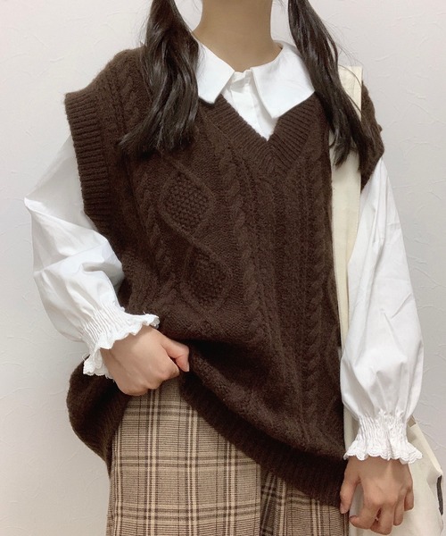 Cham.（チャム）の「袖フリルブラウス（シャツ/ブラウス・レディース・ホワイト・FREE）」の11枚目の写真