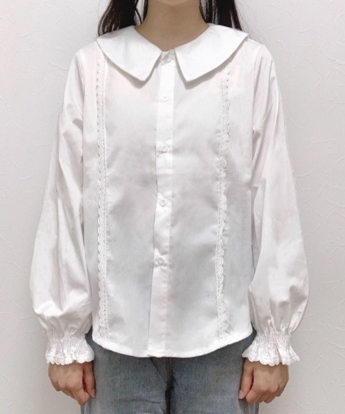Cham.（チャム）の「袖フリルブラウス（シャツ/ブラウス・レディース・ホワイト・FREE）」の4枚目の写真