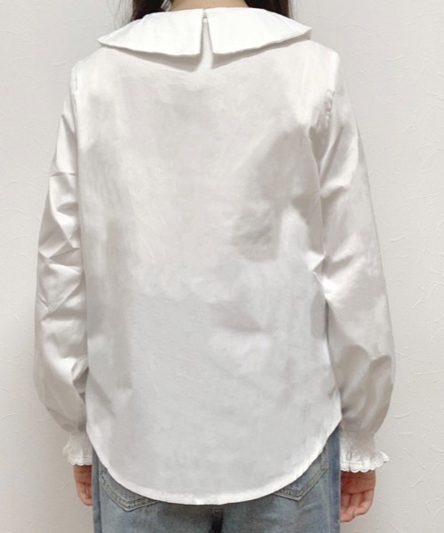 Cham.（チャム）の「袖フリルブラウス（シャツ/ブラウス・レディース・ホワイト・FREE）」の9枚目の写真