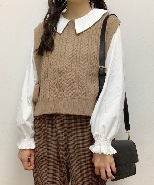 Cham.（チャム）の「袖フリルブラウス（シャツ/ブラウス・レディース・ホワイト・FREE）」の5枚目の写真