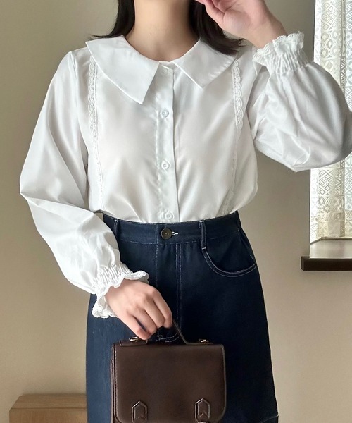 Cham.（チャム）の「袖フリルブラウス（シャツ/ブラウス・レディース・ホワイト・FREE）」の16枚目の写真