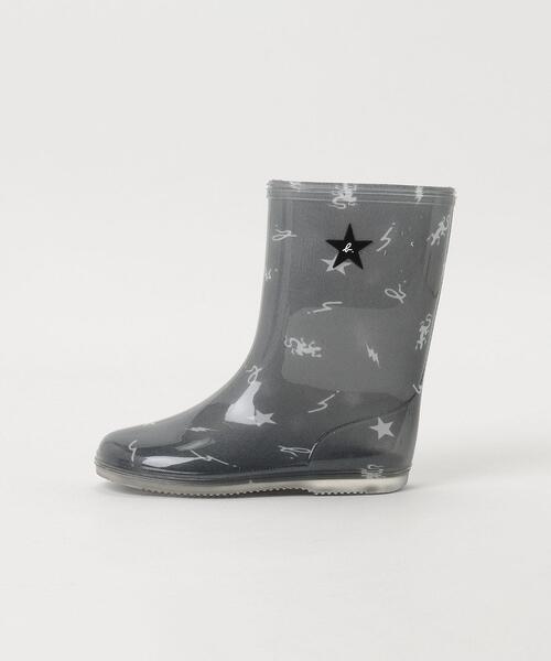 agnes b.（アニエスベー）の「AB65 E SHOES キッズ アイコンプリント レインブーツ（レインシューズ・キッズ・ブラック・26/27/28/29）」の2枚目の写真