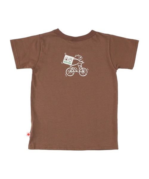 DILASH(ディラッシュ)の「デリバリーロゴTシャツ(Tシャツ/カットソー・キッズ・ブラウン/ライトグリーン/アイボリー・90/100/110/120/80/130/140)」の5枚目の写真