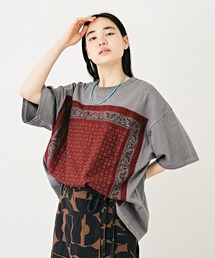 TOBILA（トビラ）の「度詰天竺 カットソー バンダナ ビッグＴシャツ（Tシャツ/カットソー）」