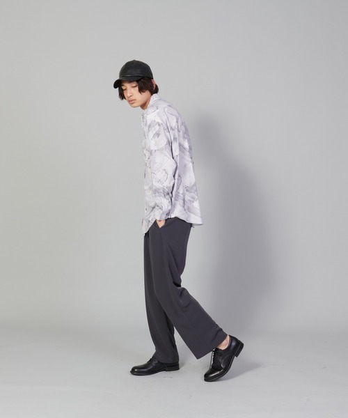 UNIIT（ユニット）の「【UNIIT／ユニット】とろみジョーゼットルーズシャツ（シャツ/ブラウス・メンズ・ライトグレー/ブラック/グリーン/ブルー・SMALL/MEDIUM/LARGE）」の17枚目の写真