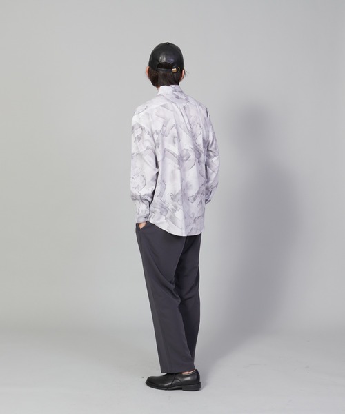 UNIIT（ユニット）の「【UNIIT／ユニット】とろみジョーゼットルーズシャツ（シャツ/ブラウス・メンズ・ライトグレー/ブラック/グリーン/ブルー・SMALL/MEDIUM/LARGE）」の18枚目の写真