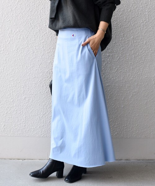 Champion（チャンピオン）の「【SHIPS別注】Champion:〈洗濯機可能〉フレアマキシスカート◇（スカート・レディース・ライトブルー/ブラック/ダークブルー・ONE SIZE）」の19枚目の写真