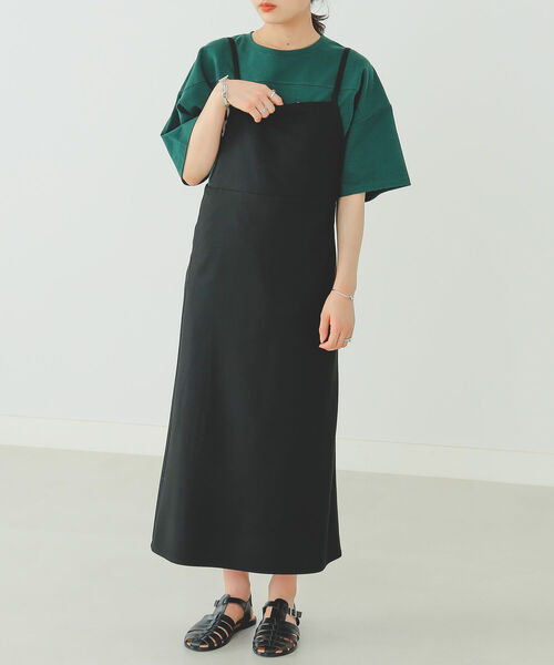 B:MING by BEAMS（ビーミングバイビームス）の「B:MING by BEAMS / バックリボン ジャンパースカート 22SS（ジャンパースカート・レディース・ブラック/グレー系その他/ブラウン系その他・SMALL/MEDIUM）」の4枚目の写真