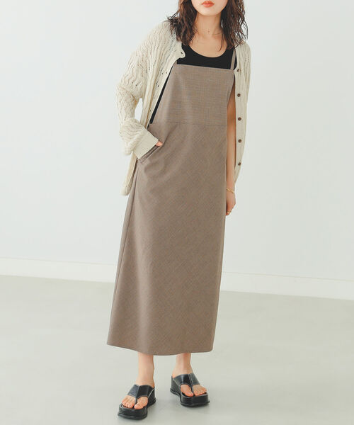 B:MING by BEAMS（ビーミングバイビームス）の「B:MING by BEAMS / バックリボン ジャンパースカート 22SS（ジャンパースカート・レディース・ブラック/グレー系その他/ブラウン系その他・SMALL/MEDIUM）」の6枚目の写真