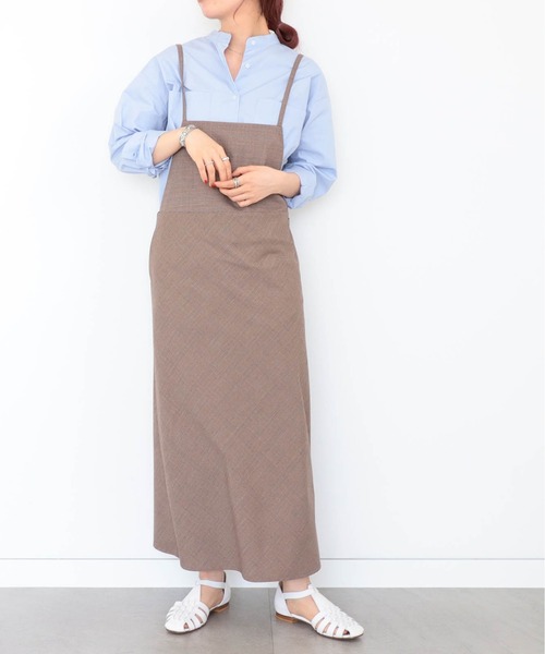 B:MING by BEAMS（ビーミングバイビームス）の「B:MING by BEAMS / バックリボン ジャンパースカート 22SS（ジャンパースカート・レディース・ブラック/グレー系その他/ブラウン系その他・SMALL/MEDIUM）」の3枚目の写真