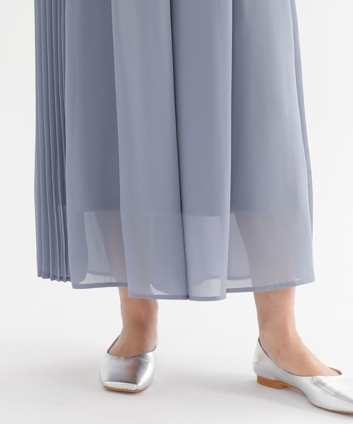 BEAMS HEART(ビームスハート)の「BEAMS HEART / シフォンプリーツ パンツ(その他パンツ・レディース・ネイビー/サックスブルー/ベージュ/ライム・FREE)」の19枚目の写真