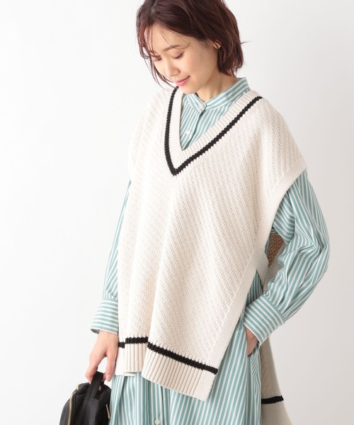 GLOBAL WORK(グローバルワーク)の「アソート柄ニットベスト/260917(ベスト・レディース・その他/オフホワイト/ベージュ・FREE)」の2枚目の写真
