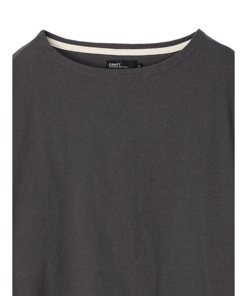 CRAFT STANDARD BOUTIQUE（クラフトスタンダードブティック）の「ヘビーウェイトクルーネックL/S-TEE　＊（Tシャツ/カットソー・メンズ・チャコールグレー/ブラック/オフホワイト・M/L）」の9枚目の写真