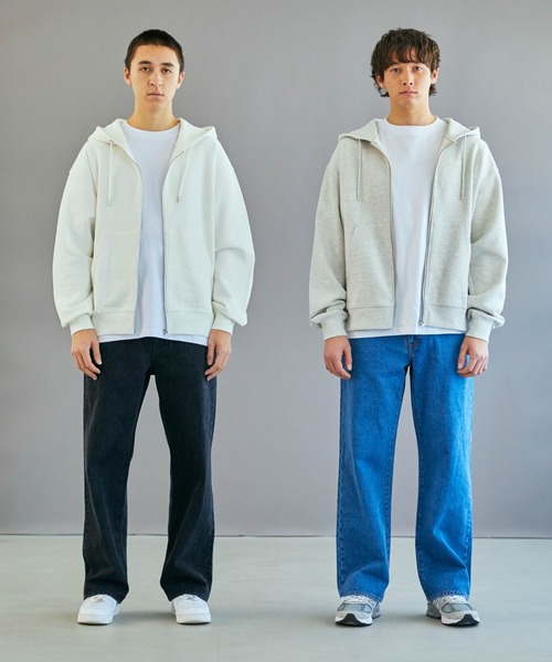 WEGO（ウィゴー）の「WEGO/スタンダードZIPパーカ（パーカー・メンズ・オフホワイト/杢グレー/ブラック・LARGE/SMALL/MEDIUM）」の5枚目の写真