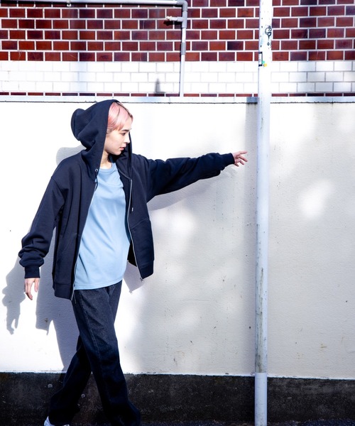 WEGO（ウィゴー）の「WEGO/スタンダードZIPパーカ（パーカー・メンズ・オフホワイト/杢グレー/ブラック・LARGE/SMALL/MEDIUM）」の10枚目の写真