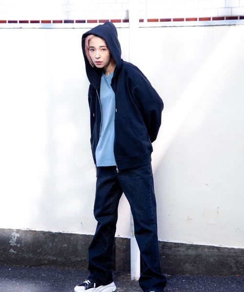 WEGO（ウィゴー）の「WEGO/スタンダードZIPパーカ（パーカー・メンズ・オフホワイト/杢グレー/ブラック・LARGE/SMALL/MEDIUM）」の8枚目の写真