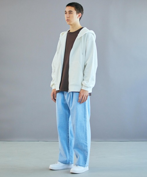 WEGO（ウィゴー）の「WEGO/スタンダードZIPパーカ（パーカー・メンズ・オフホワイト/杢グレー/ブラック・LARGE/SMALL/MEDIUM）」の20枚目の写真