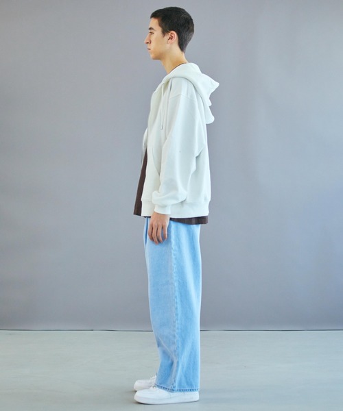 WEGO（ウィゴー）の「WEGO/スタンダードZIPパーカ（パーカー・メンズ・オフホワイト/杢グレー/ブラック・LARGE/SMALL/MEDIUM）」の21枚目の写真