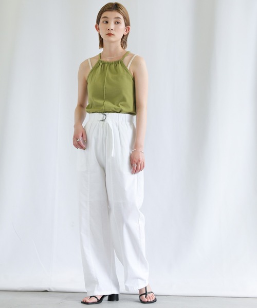 select MOCA（セレクトモカ）の「2022 SS ホルターネックカップインキャミソールセット（キャミソール・レディース・ライトブルー/グリーン/ブラウン・FREE）」の4枚目の写真