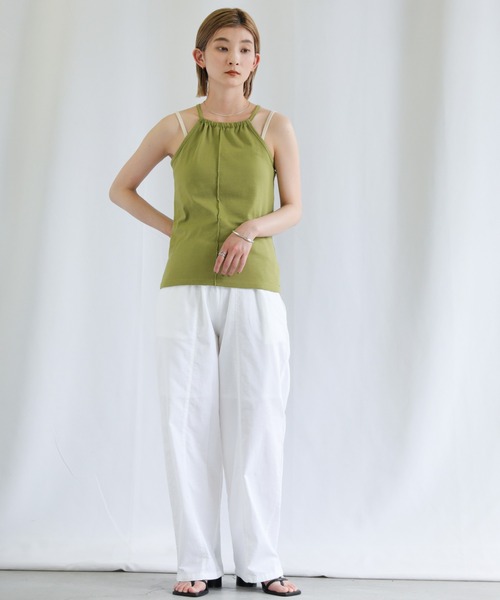 select MOCA（セレクトモカ）の「2022 SS ホルターネックカップインキャミソールセット（キャミソール・レディース・ライトブルー/グリーン/ブラウン・FREE）」の13枚目の写真