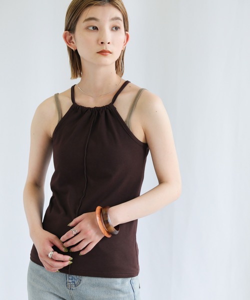 select MOCA（セレクトモカ）の「2022 SS ホルターネックカップインキャミソールセット（キャミソール・レディース・ライトブルー/グリーン/ブラウン・FREE）」の18枚目の写真