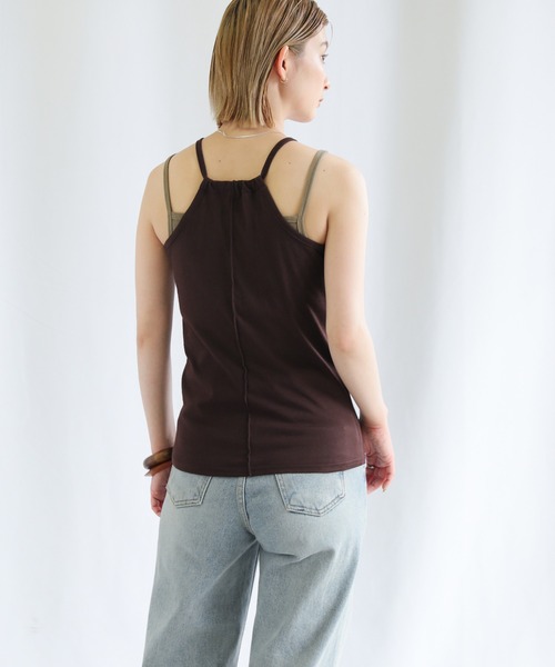 select MOCA（セレクトモカ）の「2022 SS ホルターネックカップインキャミソールセット（キャミソール・レディース・ライトブルー/グリーン/ブラウン・FREE）」の19枚目の写真