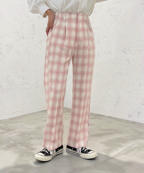 apres jour mignon（アプレジュールミニョン）の「オンブレチェックパンツ【ZOZOTOWN限定アイテム】（その他パンツ・レディース・グリーン系その他/ピンク系その他・MEDIUM/SMALL/X-LARGE）」の11枚目の写真