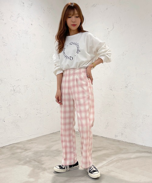 apres jour mignon（アプレジュールミニョン）の「オンブレチェックパンツ【ZOZOTOWN限定アイテム】（その他パンツ・レディース・グリーン系その他/ピンク系その他・MEDIUM/SMALL/X-LARGE）」の15枚目の写真