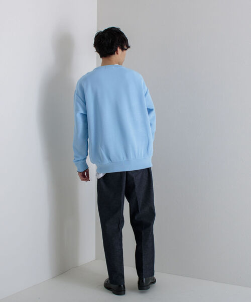 GLOSTER（グロスター）の「《ニット＋カットソーの2点SET》レイヤードプルオーバーニット【WEB限定カラーあり】（ニット/セーター・メンズ・チャコールグレー/ベージュ/サックスブルー/ミント・MEDIUM/LARGE）」の10枚目の写真