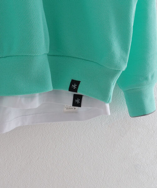 GLOSTER（グロスター）の「《ニット＋カットソーの2点SET》レイヤードプルオーバーニット【WEB限定カラーあり】（ニット/セーター・メンズ・チャコールグレー/ベージュ/サックスブルー/ミント・MEDIUM/LARGE）」の22枚目の写真