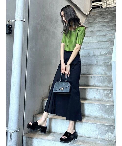 EMODA（エモダ）の「タンクスクエアサンダル（サンダル・レディース・ブラック/ライム・SMALL/MEDIUM/LARGE）」の6枚目の写真